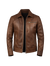 Lavendard Brown Leather Biker Jacket