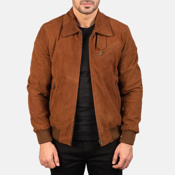 Tomchi Women's Tan Suede Leather Jacket